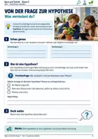 Vorschau - Stundenentwürfe - Hypothesen aufstellen – Forscherfragen, Wenn-dann-weil & Mini-Experiment | Natur und Technik Klasse 5 - Deckblatt