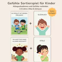 Vorschau - Spiele - Gefühle Sortierspiel | Emotionen verstehen & benennen - Deckblatt