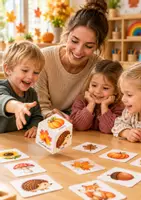 Vorschau - Spiele - Herbstwürfel kostenlos | Würfelspiel Herbst für Kita & Vorschule | Wortschatz & Sprachförderung - Seite 1