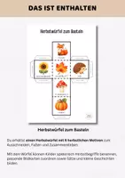 Vorschau - Spiele - Herbstwürfel kostenlos | Würfelspiel Herbst für Kita & Vorschule | Wortschatz & Sprachförderung - Seite 2