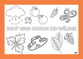 Vorschau - Arbeitsblätter - Bunt sind schon die Wälder: Basteln und Bildmaterial / Musik im Herbst - Seite 1