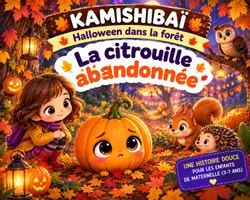 Aperçu - Cartes / Images - Kamishibaï | La citrouille abandonnée | Halloween dans la forêt - Page de couverture