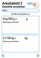 Vorschau - Arbeitsblätter - Lernzielkontrolle Größen Klasse 4 | Mathematik Klasse 4 | 10 Arbeitsblätter als PDF - Seite 2