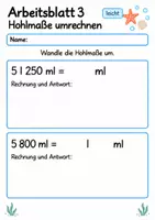 Vorschau - Arbeitsblätter - Lernzielkontrolle Größen Klasse 4 | Mathematik Klasse 4 | 10 Arbeitsblätter als PDF - Seite 3