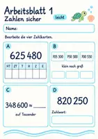 Vorschau - Arbeitsblätter - Jahresabschluss Mathematik Klasse 4 | Mathematik Klasse 4 | 10 Arbeitsblätter als PDF - Seite 1