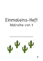 Vorschau - Arbeitsblätter - Einmaleins-Heft Malreihe von 4 - Seite 1