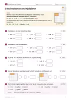 Vorschau - Arbeitsblätter - Dezimalzahlen multiplizieren & dividieren - Seite 2