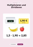 Vorschau - Arbeitsblätter - Dezimalzahlen multiplizieren & dividieren - Deckblatt