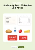 Vorschau - Arbeitsblätter - Dezimalzahlen Sachaufgaben – Einkaufen und Alltag - Deckblatt