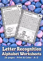 Vista previa - Manualidades / Dibujos para colorear - Pack de 52 fichas | Alfabeto inglés A–Z: busca, colorea y relaciona letras e imágenes - página 1