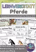 Vorschau - Unterrichtsreihen - Pferde Grundschule – Lernwerkstatt für den Sachunterricht Klasse 3–4 - Deckblatt