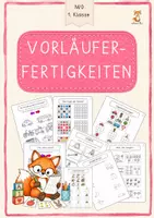 Vorschau - Arbeitsblätter - Vorläuferfertigkeiten 1. Klasse – Deutsch & Mathe - Deckblatt
