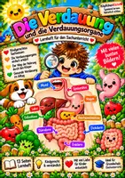 Vorschau - Lehrwerke/Schulbücher - Lernheft: Die Verdauung & die Verdauungsorgane Menschlicher Körper Sachunterricht - Deckblatt
