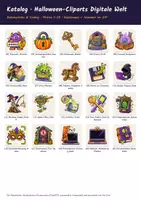Vorschau - selbst erstellte Cliparts/Grafiken - 100 Halloween-Cliparts Digitale Welt: Datenschutz & Coding – Sketchnote-PNGs, transparent (Teil 2 von 3) - Seite 1