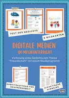 Vorschau - Arbeitsblätter - Digitale Medien im Musikunterricht / ein Musikprogramm erkunden / Gedicht vertonen zum Thema "Freundschaft" - Deckblatt