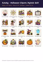 Vorschau - selbst erstellte Cliparts/Grafiken - 100 Halloween-Cliparts Digitale Welt: Roboter, KI & Figuren – Sketchnote-PNGs, transparent (Teil 3 von 3) - Seite 2
