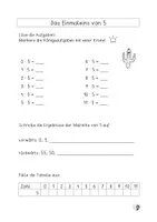 Vorschau - Arbeitsblätter - Einmaleins-Heft Malreihe von 5 - Seite 3