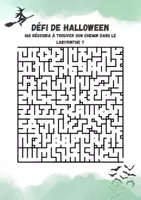 Aperçu - Feuilles d'exercices - Halloween ⎮ Défi du labyrinthe - Page 1