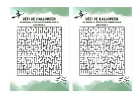 Aperçu - Feuilles d'exercices - Halloween ⎮ Défi du labyrinthe - Page 2