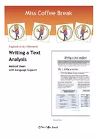 Vorschau - Arbeitsblätter - Writing a text analysis (Method Sheet with Language Support / Englisch EF - Q1 - Q2) - Deckblatt