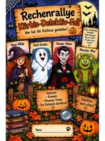 Vorschau - Arbeitsblätter - Rechenrally, die verschwundenen Kürbisse 🎃 - Deckblatt