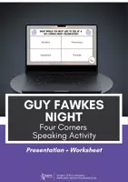 Vorschau - Arbeitsblätter - Guy Fawkes Night - Four Corners Speaking Activity with Presentation & Reflection Worksheet - Deckblatt