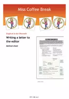 Vorschau - Arbeitsblätter - Writing a letter to the editor (Method Sheet with Language Support / Englisch EF - Q1 - Q2) - Deckblatt