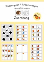 Vorschau - Fördermaterial/Inklusion - Herbst Klettmappen/ Arbeitsmappen - Optische Differenzierung & Zuordnung Förderschule Geistige Entwicklung - Deckblatt