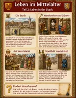 Vorschau - Mal- und Bastelvorlagen - HSU - Lernposter "Mittelalter, Ritter & Burgen" - Seite 3