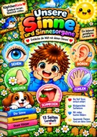 Vorschau - Test - Unsere Sinne & Sinnesorgane – Lernpaket mit Wissenstest, Lösungen & Extra | Sachunterricht - Seite 1