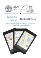 Vorschau - Arbeitsblätter - Proteinbiosynthese – Handout und Arbeitsblatt - Deckblatt