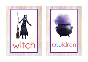 Vista previa - Decoración del aula - INGLÉS - Vocabulario letra minúscula imprenta (Halloween) - Portada