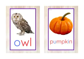 Vista previa - Decoración del aula - INGLÉS - Vocabulario letra minúscula imprenta (Halloween) - página 1
