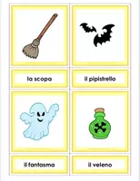 Vorschau - Stationenlernen - Wortschatztraining Halloween - Deckblatt