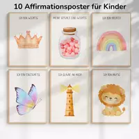 Vorschau - Poster - 10 Affirmationsposter für Kinder | Selbstvertrauen fördern - Deckblatt