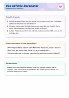 Vorschau - Mal- und Bastelvorlagen - Gefühle-Barometer zum Aufstellen | Stimmungsbarometer für den Morgenkreis | Klasse 1–4 - Seite 1