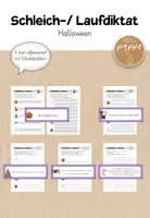 Vorschau - Unterrichtsreihen - Halloween Schleich-/Laufdiktat / 5-fach differenziert - Deckblatt