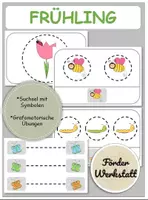 Vorschau - Arbeitsblätter - Grafomotorische Übungen - FRÜHLING - erstes Suchsel - einkreisen - Deckblatt