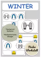Vorschau - Arbeitsblätter - Grafomotorische Übungen - WINTER - erstes Suchsel - einkreisen - Deckblatt