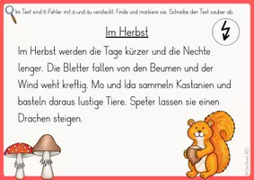 Vorschau - Präsentationen/Tafelbilder - Digitale Tafelbilder: Fehlertexte Herbst (Kl. 3/4) - Seite 2