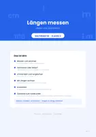 Vorschau - Arbeitsblätter - Längen messen: Meter und Zentimeter für die 2. Klasse (Lineal, Größen, Schätzen) - Deckblatt