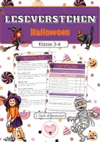 Vorschau - Arbeitsblätter - Leseverstehen - Halloween | Lesen (Klasse 3-4) - Deckblatt
