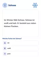 Vorschau - Arbeitsblätter - Lesespaziergang Winter | 3 Lesestationen mit Lösungswort | Klasse 1–2 | mit Lösung - Deckblatt