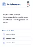 Vorschau - Arbeitsblätter - Lesespaziergang Winter | 3 Lesestationen mit Lösungswort | Klasse 1–2 | mit Lösung - Seite 1