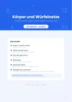 Vorschau - Arbeitsblätter - Körper und Würfelnetze: Würfel, Quader, Kugel, Zylinder, Kegel und Pyramide für die 4. Klasse - Deckblatt