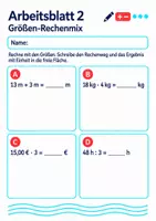 Vorschau - Arbeitsblätter - Größen-Rechenmix Klasse 5 Gymnasium | Mathematik Sekundarstufe I | 10 Arbeitsblätter mit Lösungen als PDF - Seite 2
