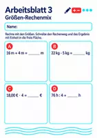 Vorschau - Arbeitsblätter - Größen-Rechenmix Klasse 5 Gymnasium | Mathematik Sekundarstufe I | 10 Arbeitsblätter mit Lösungen als PDF - Seite 3