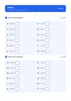 Vorschau - Arbeitsblätter - Plus und Minus bis 20: Lernzielkontrolle – Test A und Test B für die 1. Klasse (Rechnen bis 20) - Seite 1