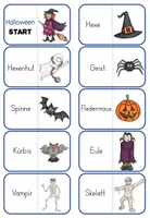 Vorschau - Fördermaterial/Inklusion - Lese-Lege-Domino Halloween | Lesen Klasse 1-2 FREEBIE - Seite 3