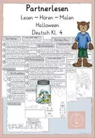 Vorschau - Arbeitsblätter - Partnerlesen: Lesen-Hören-Malen Kl. 4 Halloween - Deckblatt